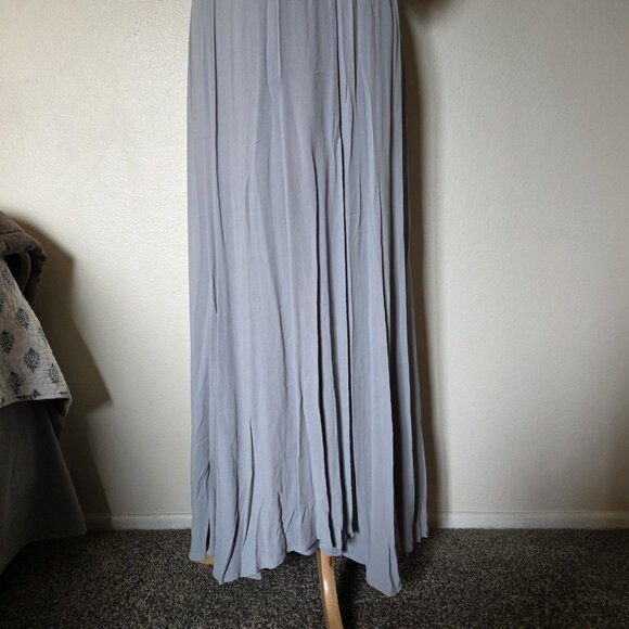 Reformation Winslow Wrap Maxi Dress Fog Gray Size S Kimono Sleeve Boho Long Gown - Picture 14 of 16